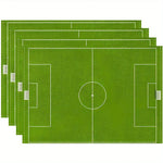 tapis table moderne vert terrain football adhésif cuillère fourchette couteau tasse soucoupe livre vase