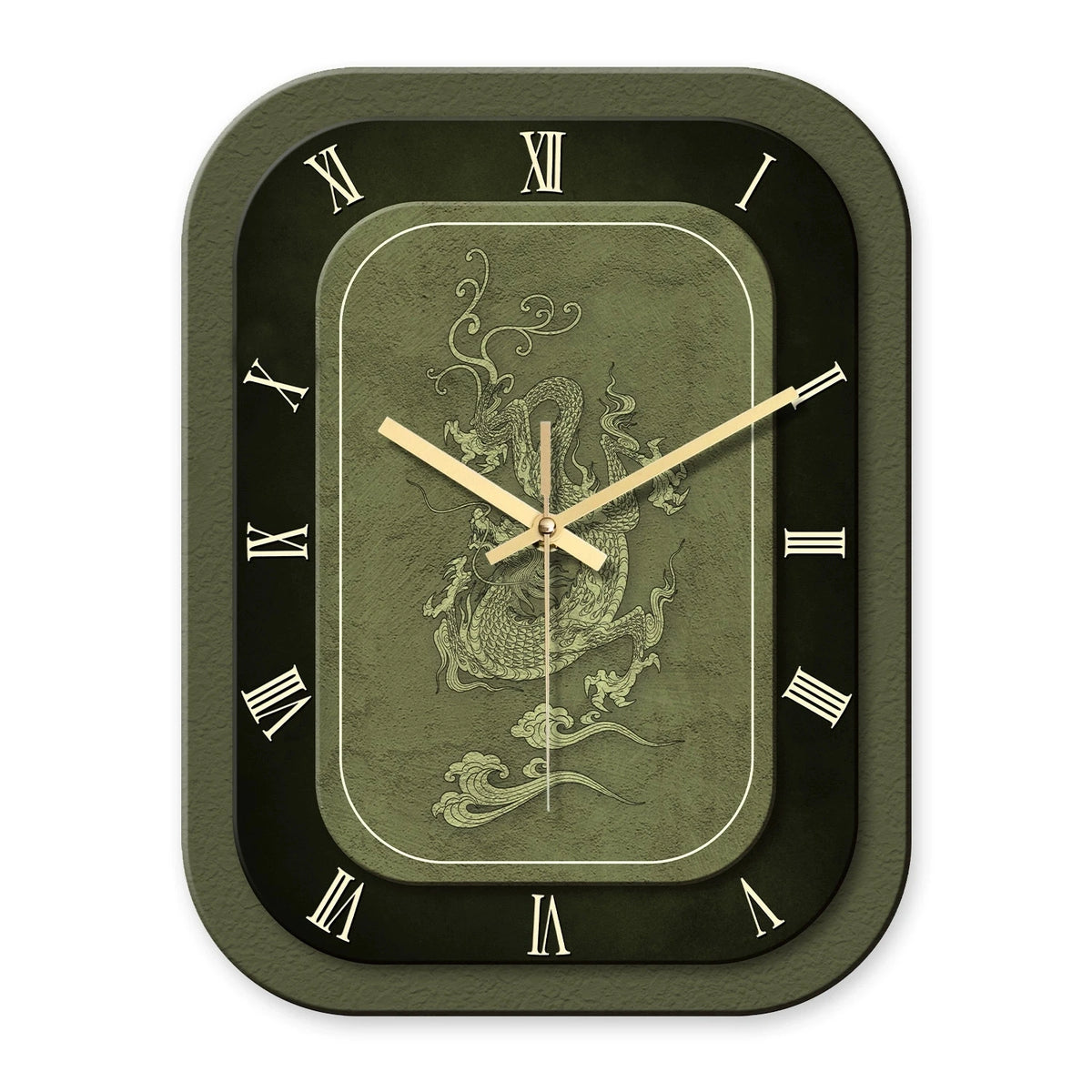 horloge murale bois marron aiguilles noires numeros blancs texture grunge moderne fixations quartz
