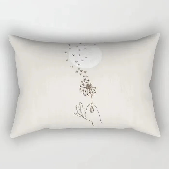 taie oreiller rectangulaire motif animal abstrait couleurs vives contemporain 100 polyester 30x50cm