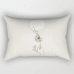 taie oreiller rectangulaire motif animal abstrait couleurs vives contemporain 100 polyester 30x50cm