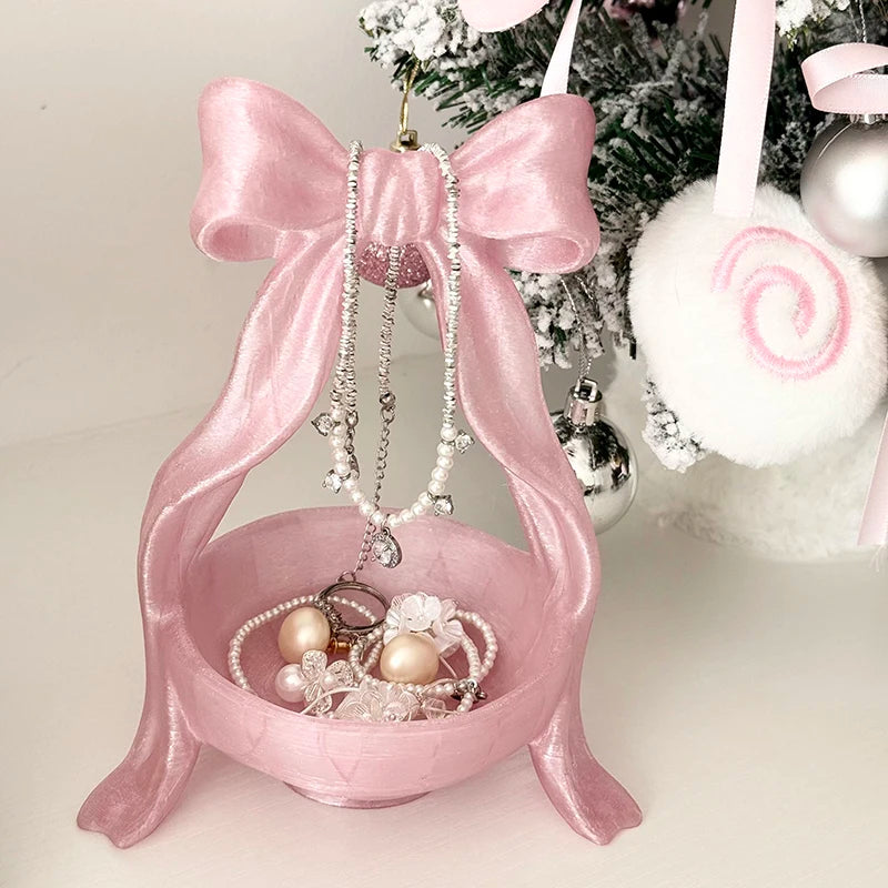 présentoir bijoux rose clair satiné boîte rangement féminin organisateur maquillage