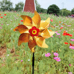 décoration extérieure moderne moulin vent lumineux points brillants couleurs vives jardin fixations incluses