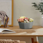 cache pot moderne plastique blanc gris noir jaune hexagonal plante intérieure drainage set pièces