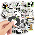 sticker mignon dessin animé panda motifs variés adhésifs waterproof transparents collection multiple usage unique