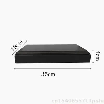 base showcase bois noir classique support décoration plante rangement ornements crafts display stand matériau