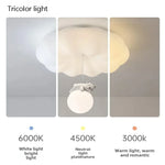 plafonniers led tricolore nuages étoiles enfantins moderne blanc bleu beige