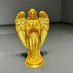 statue ange blanc or impression 3d texture brillante classique religieuse autel maison