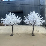 arbre artificiel fleurs blanches décoration intérieure moderne blanc maison événements