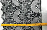 dentelle polyester coton 25cm 46cm blanc noir floral brodée translucide classique élégant clips emballage