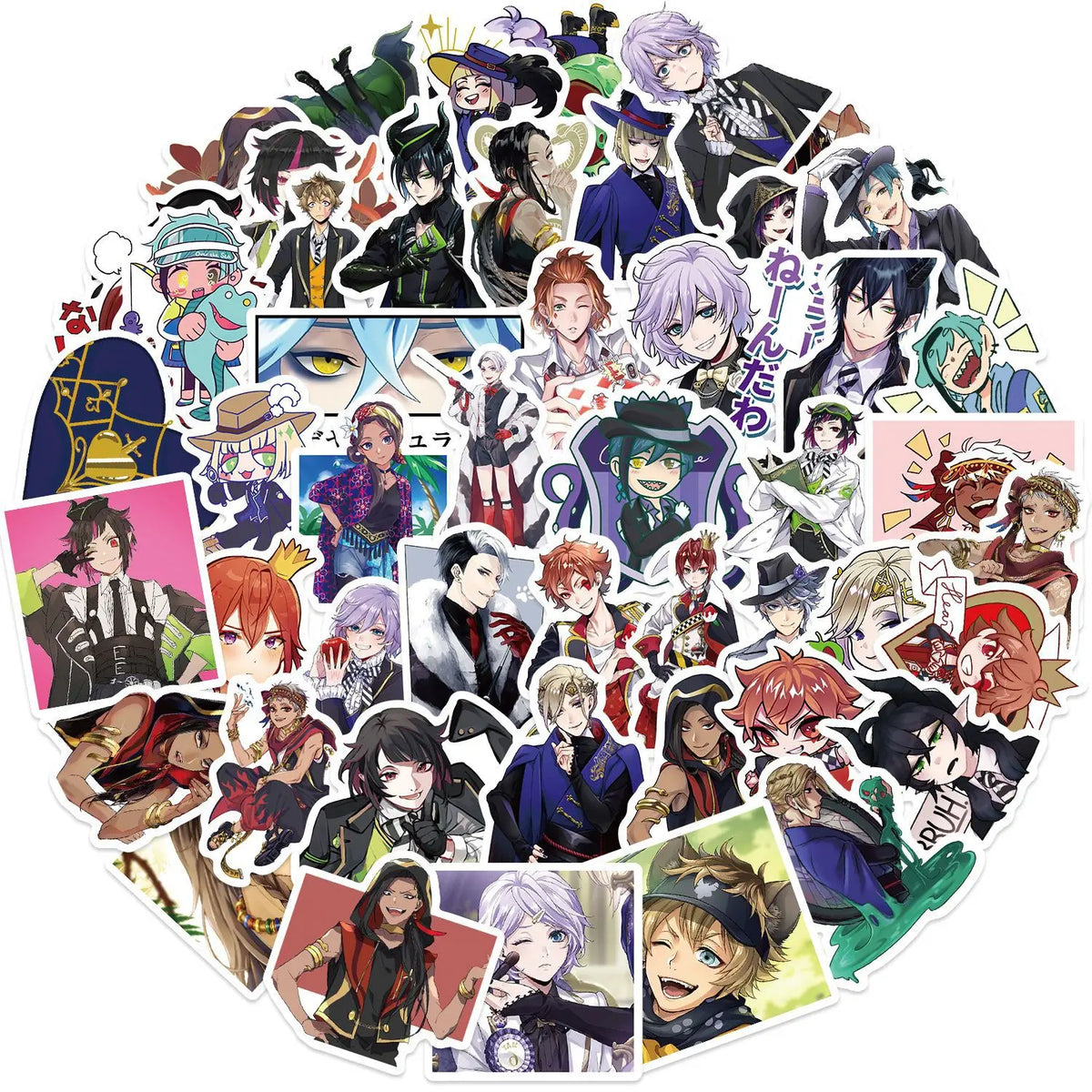 sticker disney personnages anime adhésifs divers couleurs blanc noir bleu rouge transparent PVC