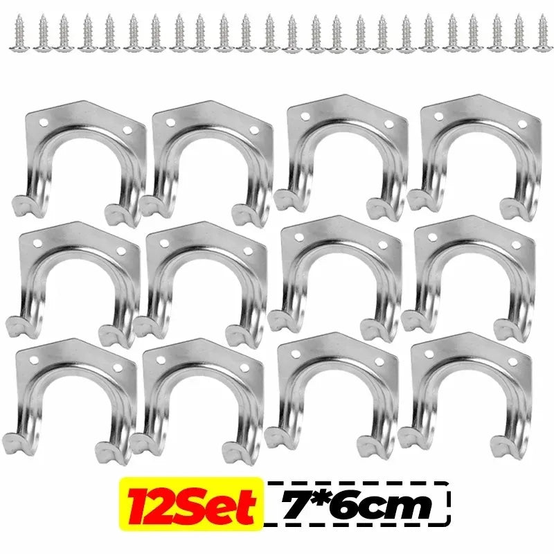 crochet mural moderne crochets argenté lisse opaque vis jardinage utilisation multiple