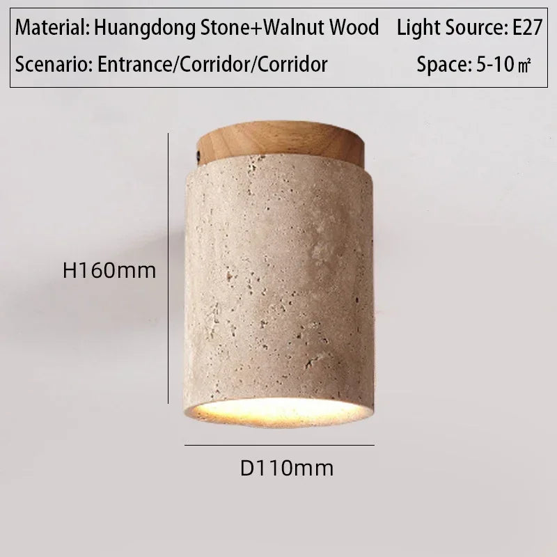 lampe moderne bois brun texture naturelle marbrée opaque fixations vis inclusées 20cm 25cm 30cm