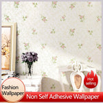 papier peint floral texturé blanc cassé rose violet bleu vert chambre salon étude enfants