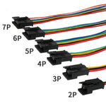 connecteurs led jst broches noir cables colorés 10 paires pragmatiques