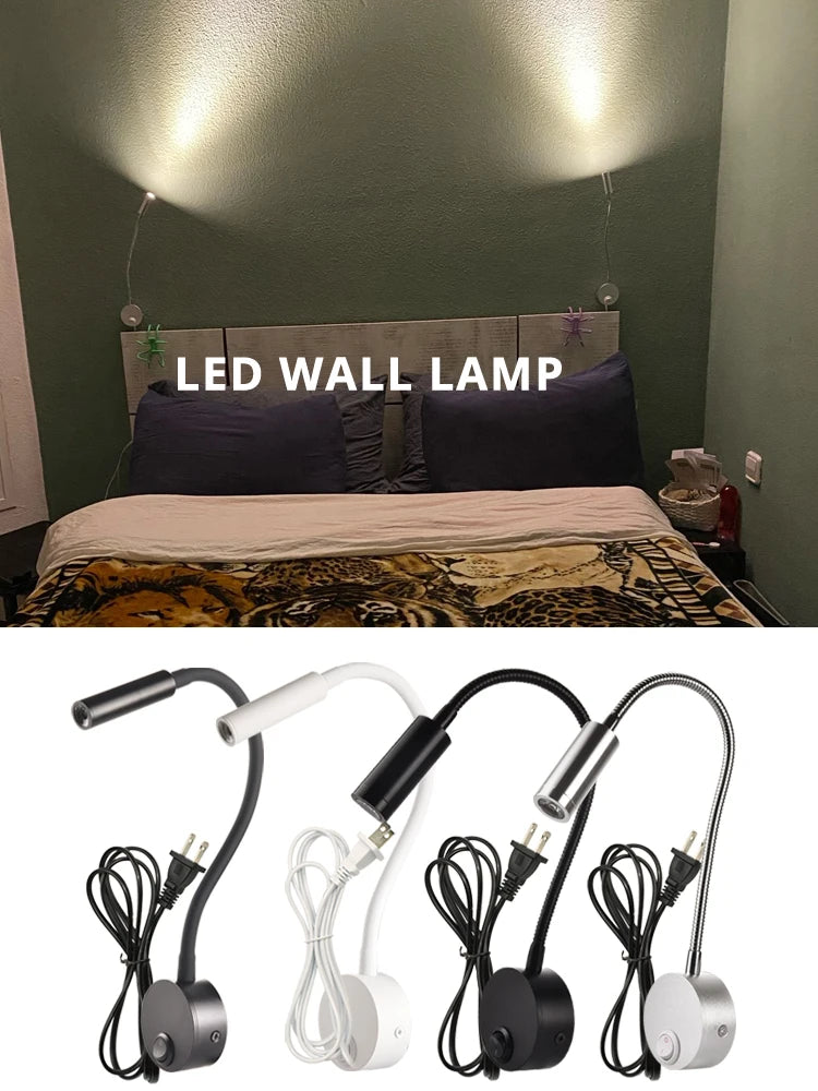lampe murale led moderne bras articulé réglable lecture chambre blanche noir