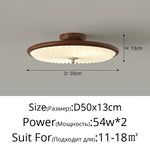 lampe moderne bois marron foncé géométrique sans ombre télécommande blanc