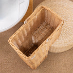 panier double compartiment osier tressé rustique rangement jouets livres escalier