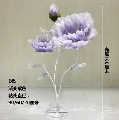 décoration intérieure fleurs artificielles rose rouge bleu violet transparentes modernes
