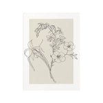 affiches art minimalistes toile simples dessins floraux noir beige clair cadres bois chambre salon