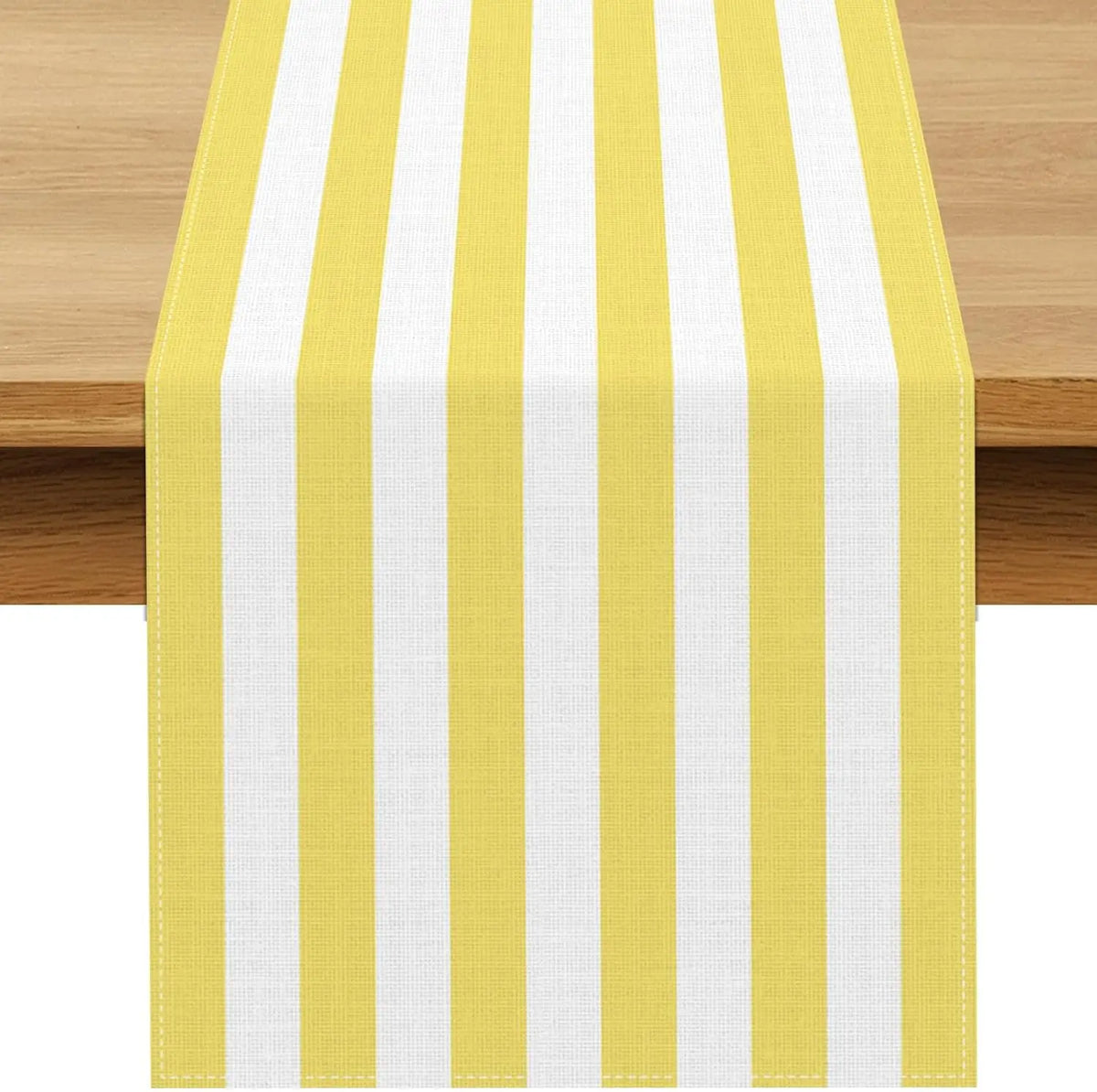 table cuisine nappe courte lin bleu marine rayée marin décontracté festive farmhouse