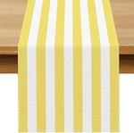 table cuisine nappe courte lin bleu marine rayée marin décontracté festive farmhouse