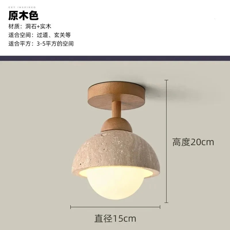 lampe moderne bois brun texture naturelle marbrée opaque fixations vis inclusées 20cm 25cm 30cm