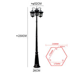 lampe rue or noir vintage élégante éclairage public ip65 led moderne aluminium