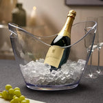 seau glace transparent 8l moderne élégant bouteilles vin bière glaçons fruitsextérieur champenois