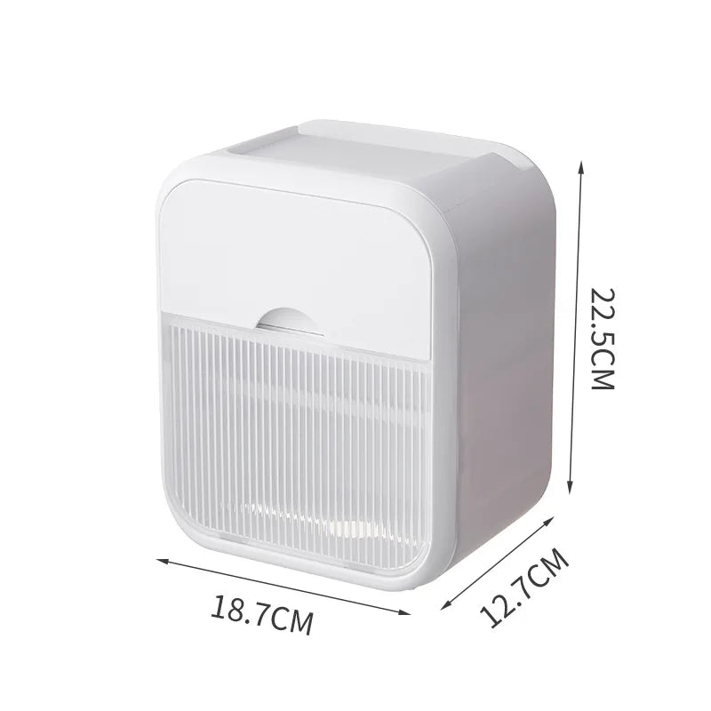 distributeur papier toilette mural adhésif moderne minimaliste blanc beige texture striée