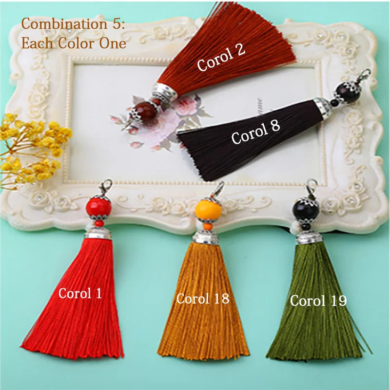 lot pompons rideaux clips décoration textile maison chic rouge