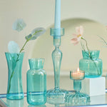 Vase en verre transparent de décoration intérieure moderne