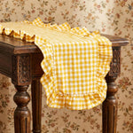 nappe table gingham vert rose jaune rustique carrés mariage décoration printemps été