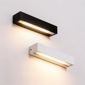 applique murale led moderne étanche ip65 noir blanc vis fixations