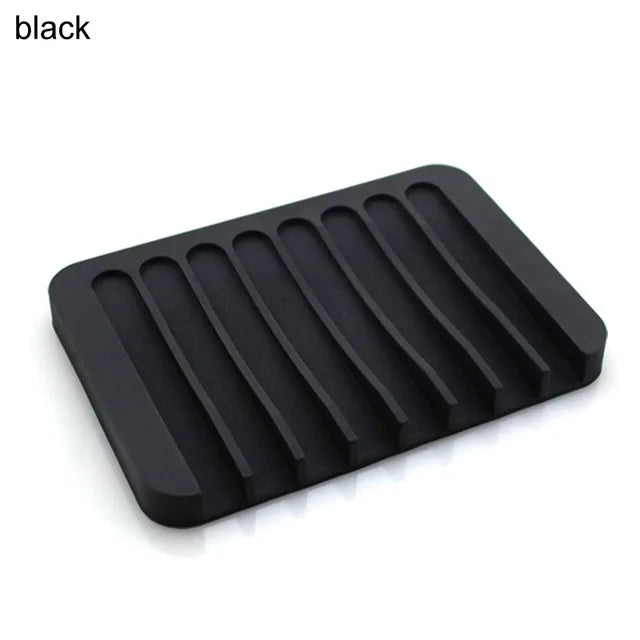 support savon silicone blanc gris rayures moderne facile nettoyer douche salle bain