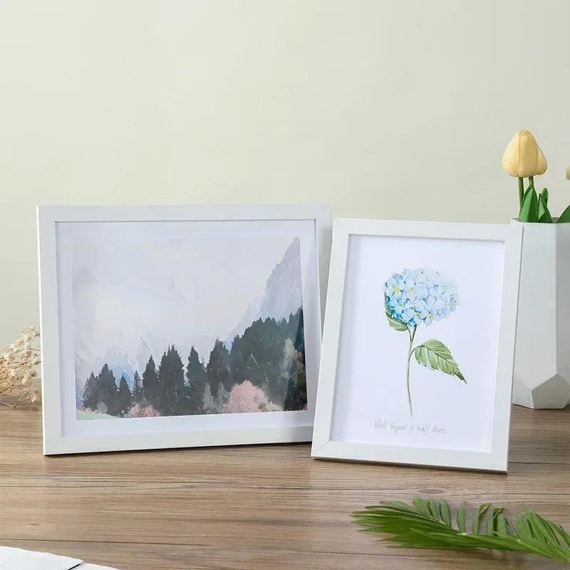 Cadre photo en bois de différentes tailles pour décoration murale