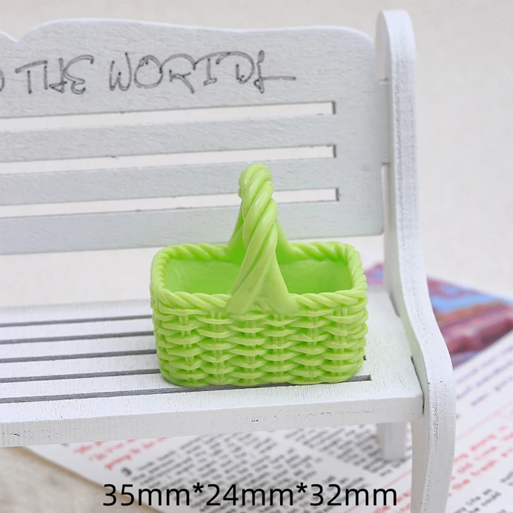 paniers tissés opaques rose jaune vert beige bleu orange classiques poignées scrapbooking artisanat