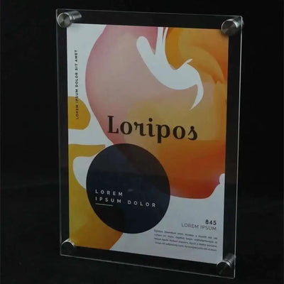Cadre photo plexiglas flottant A4 noir