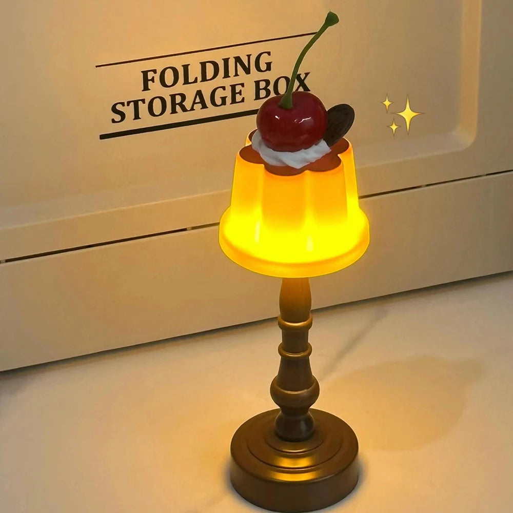 lampe chevet jaune gâteau vintage protection yeux chambre enfant novateur