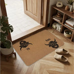 tapis d'entrée marron clair hi bye moderne antidérapant résistant décoloration 30x50cm 40x60cm