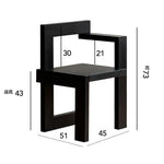 chaise moderne minimaliste bois massif salon noir assise confortable contemporain