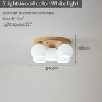 lampe moderne bois blanc abat jour verre motifs plissés éclairage chambre coucher