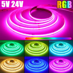 Ruban led flexible rgb haute luminosité 840 leds 24v adhésif moderne decoration maison