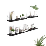 étagères murales noires modernes réutilisables chambre salon décoration intérieure minimalistes fixées