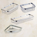paniers rangement chrome cuivre filetés vis modernes salle bain étagères murales fixations incluses
