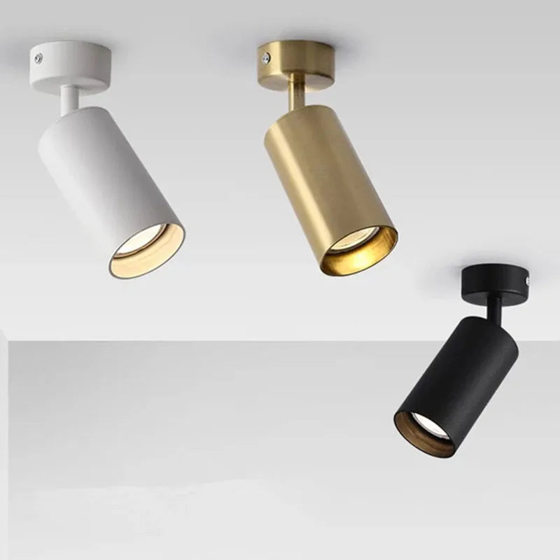 spot led orientable moderne aluminium blanc noir or ampoule gu10 interchangeable intérieur