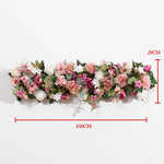 guirlande florale artificielle fleurs roses feuilles vertes décoration intérieure classique 100x28cm anniversaire mariage