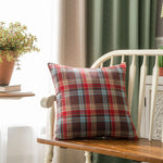 housse coussin noël carreaux rouge vert polyester décorative maison voiture 60x60cm 45x45cm traditionnelle festive