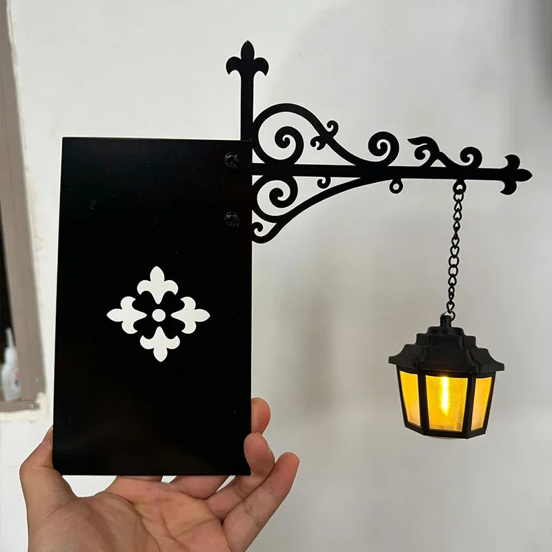 lampe table retro noir silhouettes sorcières citrouilles fer forgé adhésif suspension mur occasion noël