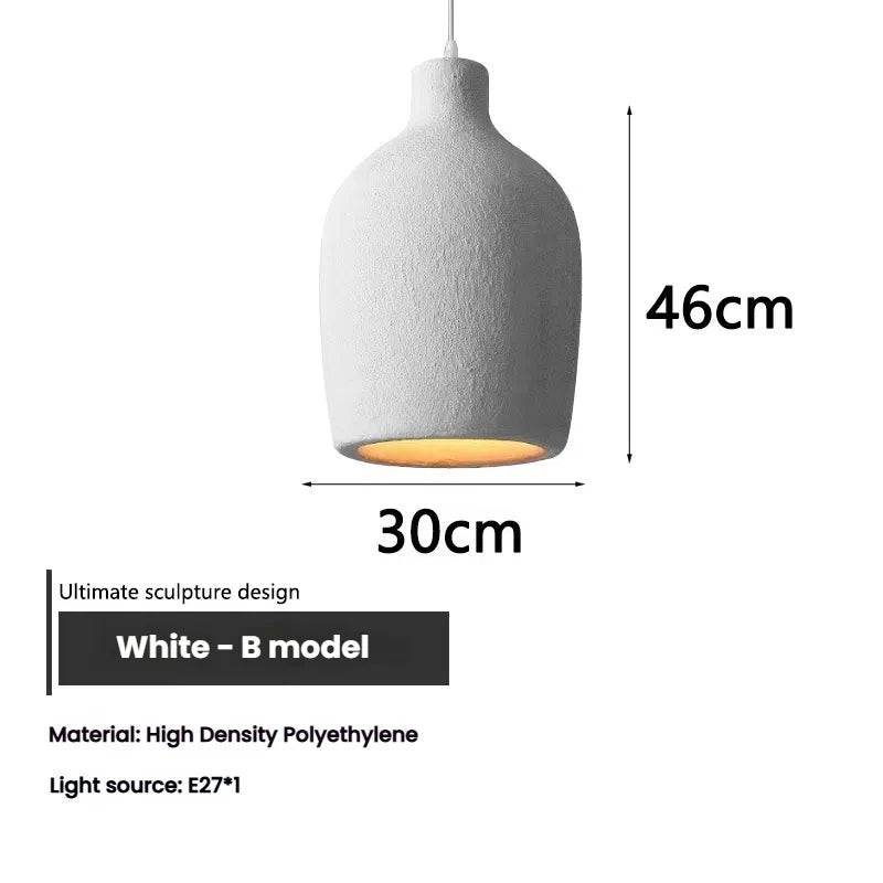 lustre suspension moderne beige texture granulée luminaire salon salle manger chambre loft