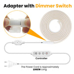 adaptateur led commutateur atténuation blanc moderne câble puissance 100cm prises eu uk us